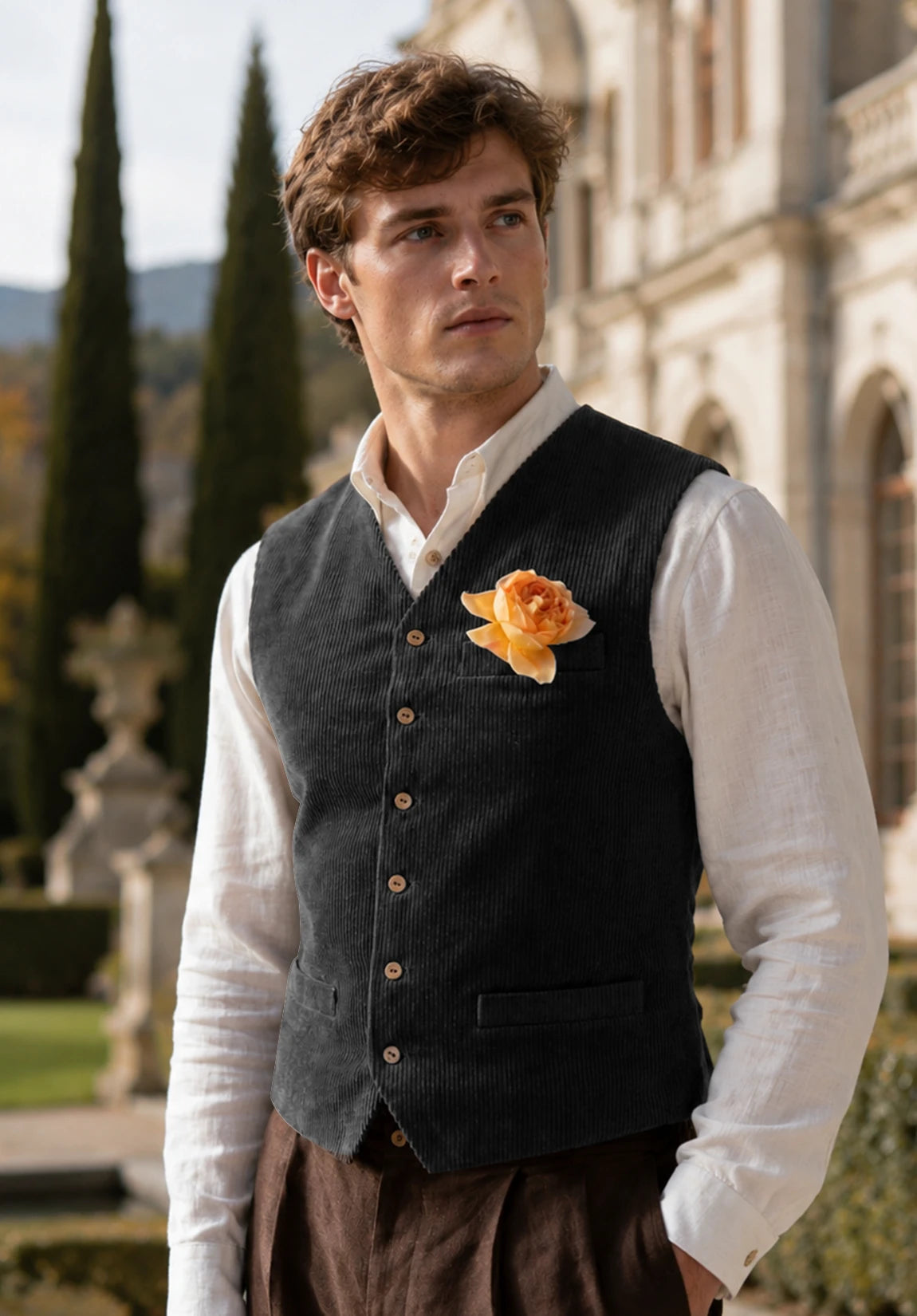 Men's dark grey vest