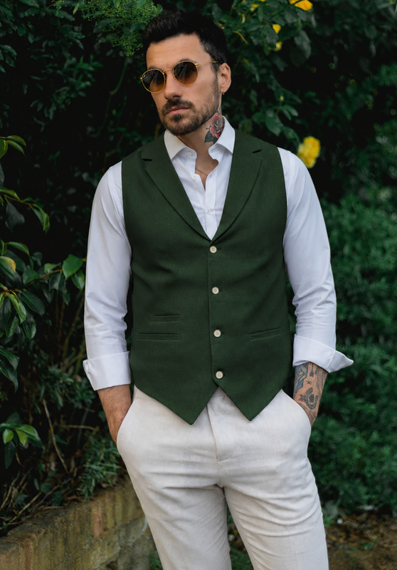 Men's Linen Vest