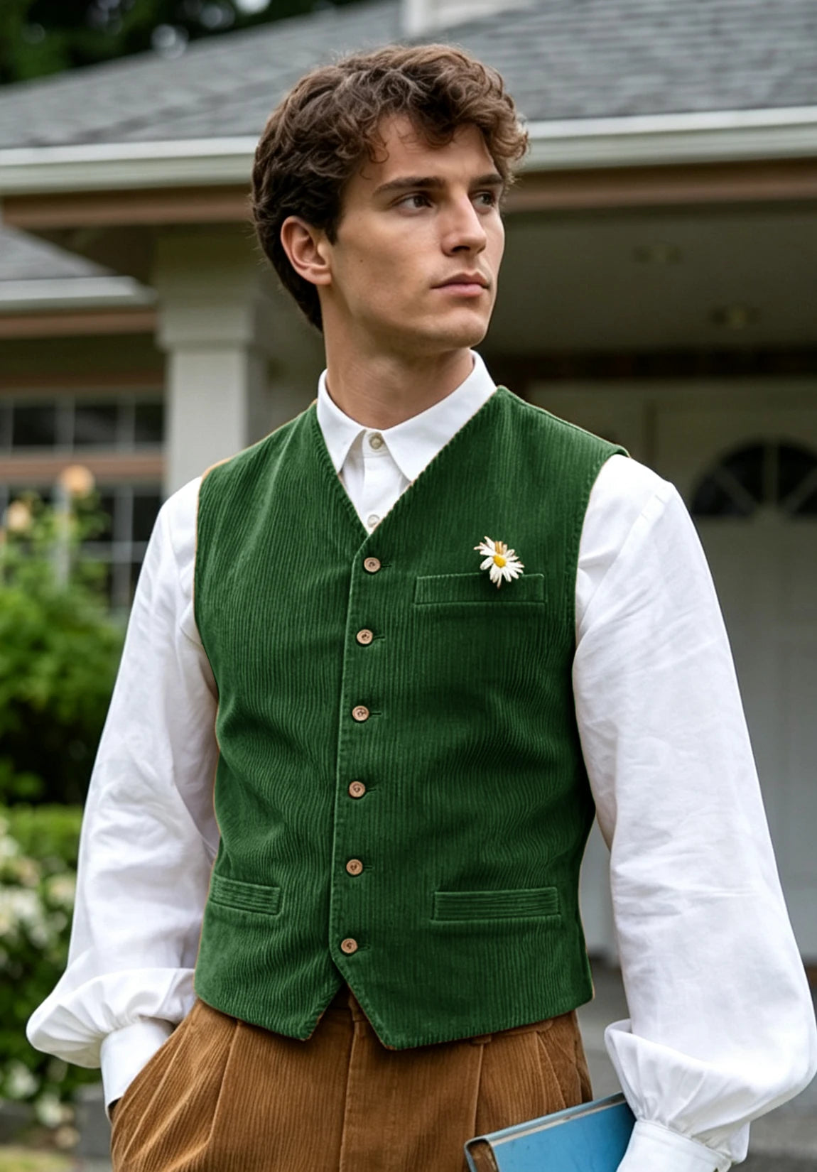 Men's green vest