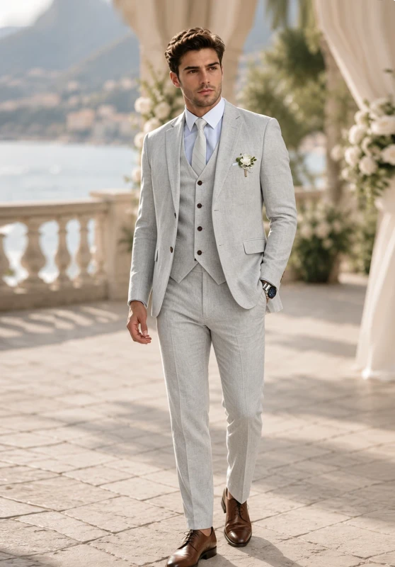 Men Linen Suit