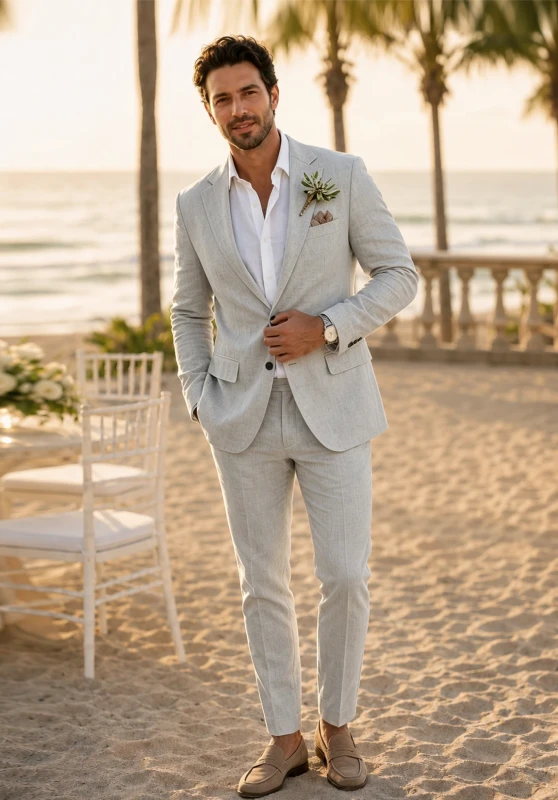 Men Linen Suit