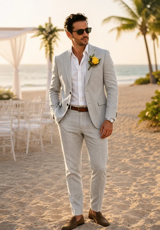 Men Linen Suit
