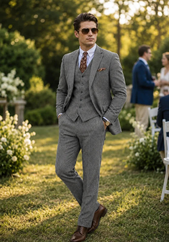 mens tweed suit