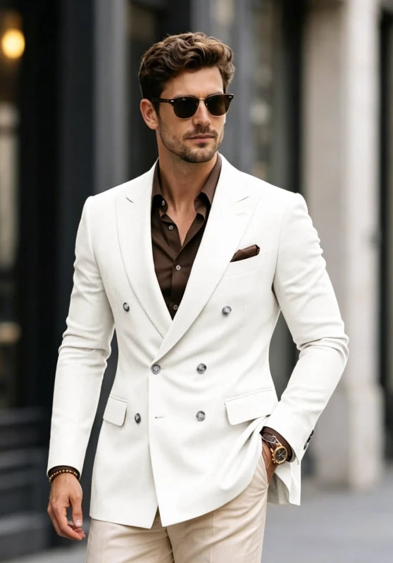 Men's Ivory  Blazer Jacket
