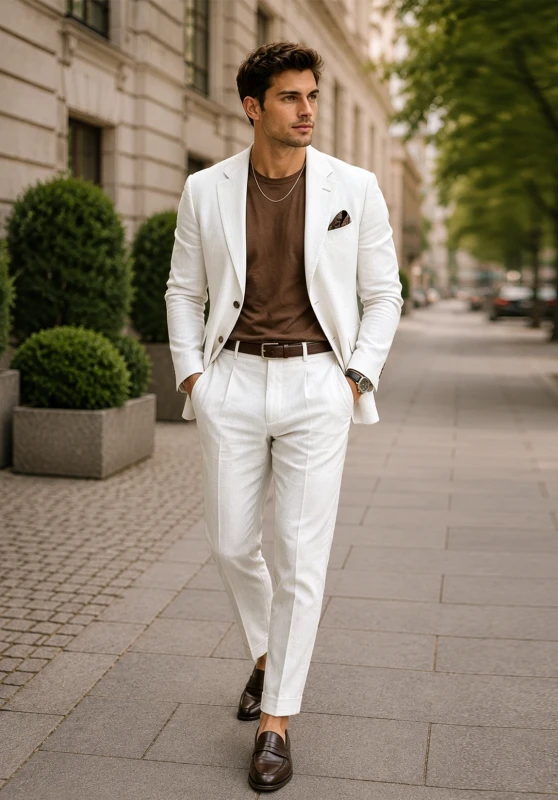 Men Linen Suit