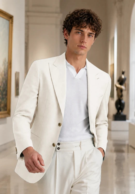 Men's Ivory  Blazer Jacket