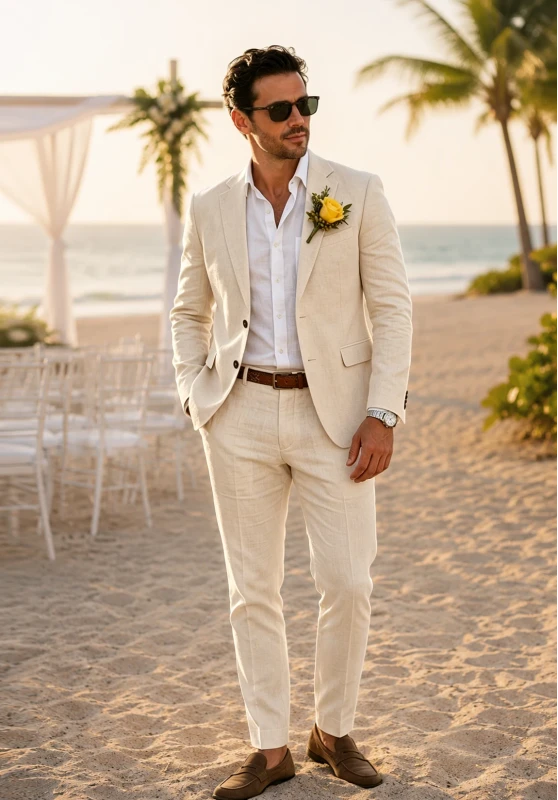 Men Linen Suit