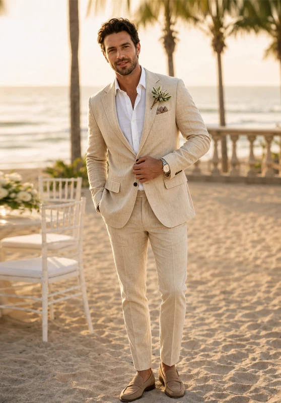 Men Linen Suit