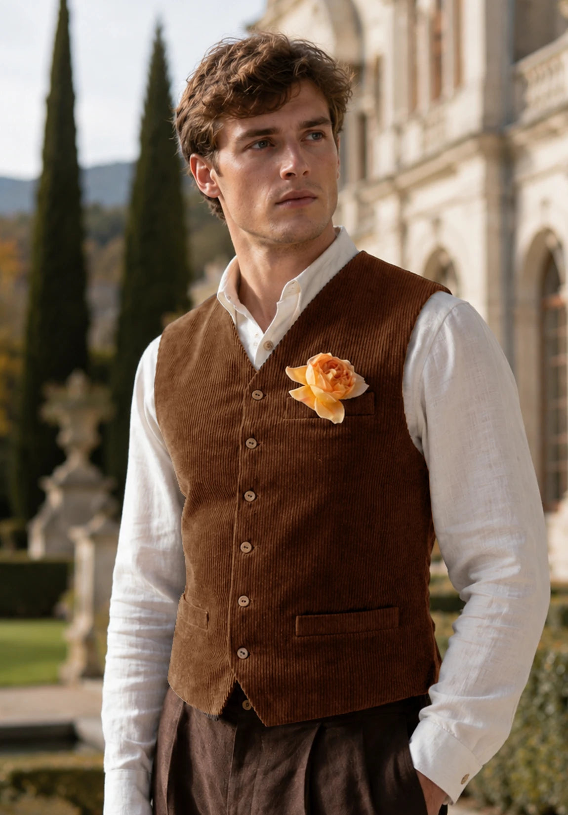 Men's khaki vest