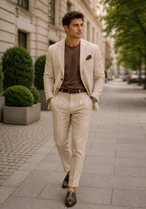 Men Linen Suit