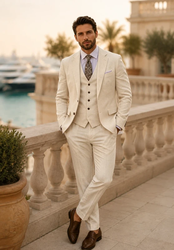 Men Linen Suit