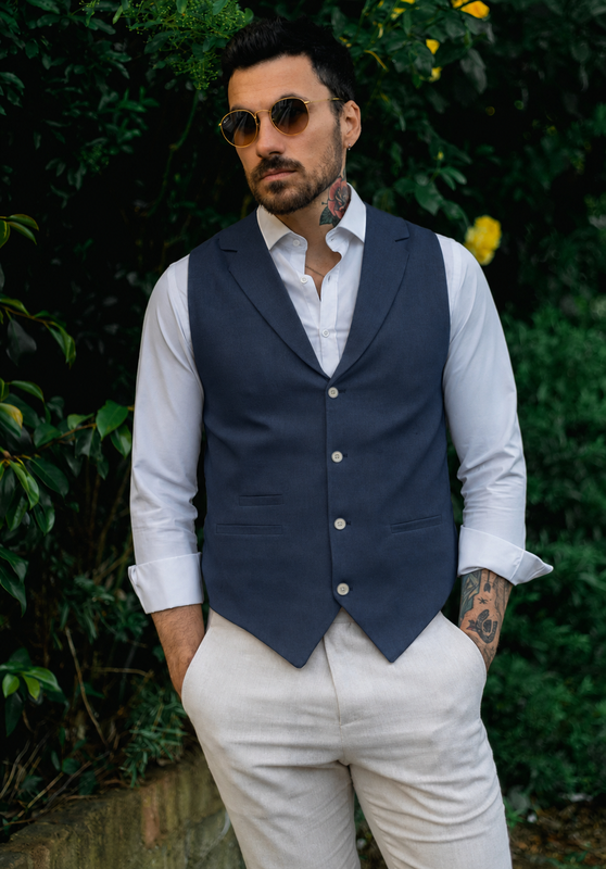 Men's Linen Vest