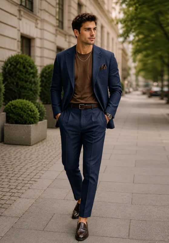 Men Linen Suit