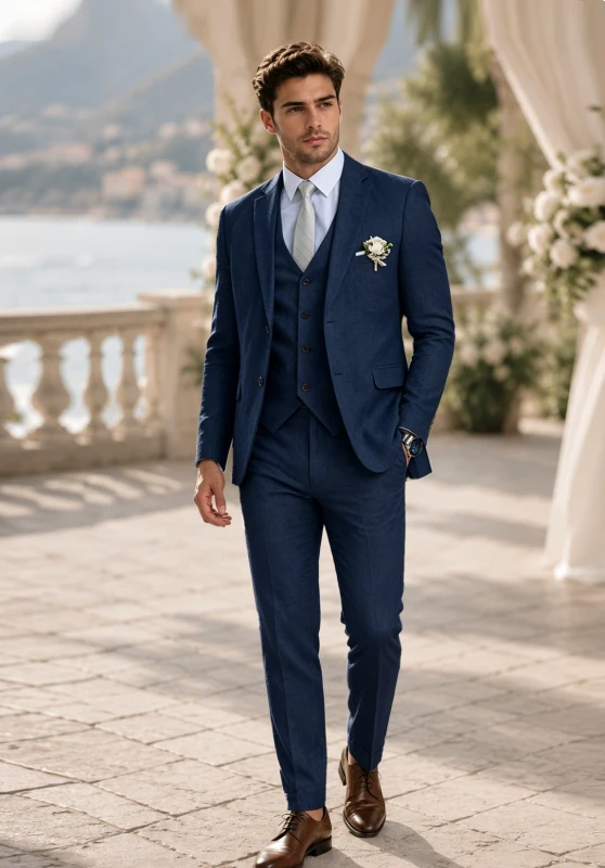 Men Linen Suit