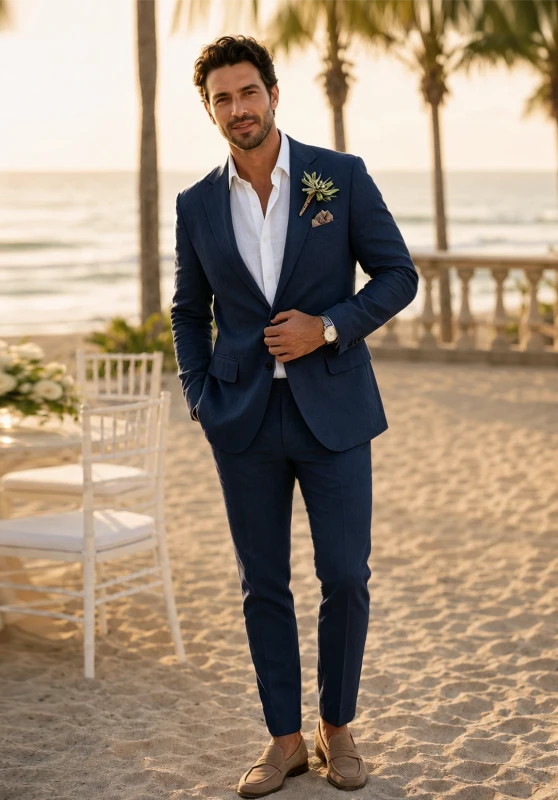 Men Linen Suit