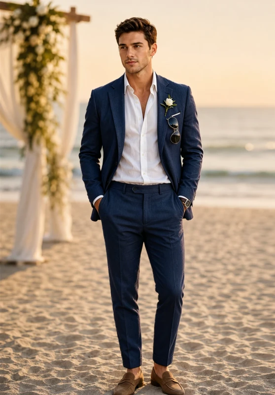 Men Linen Suit