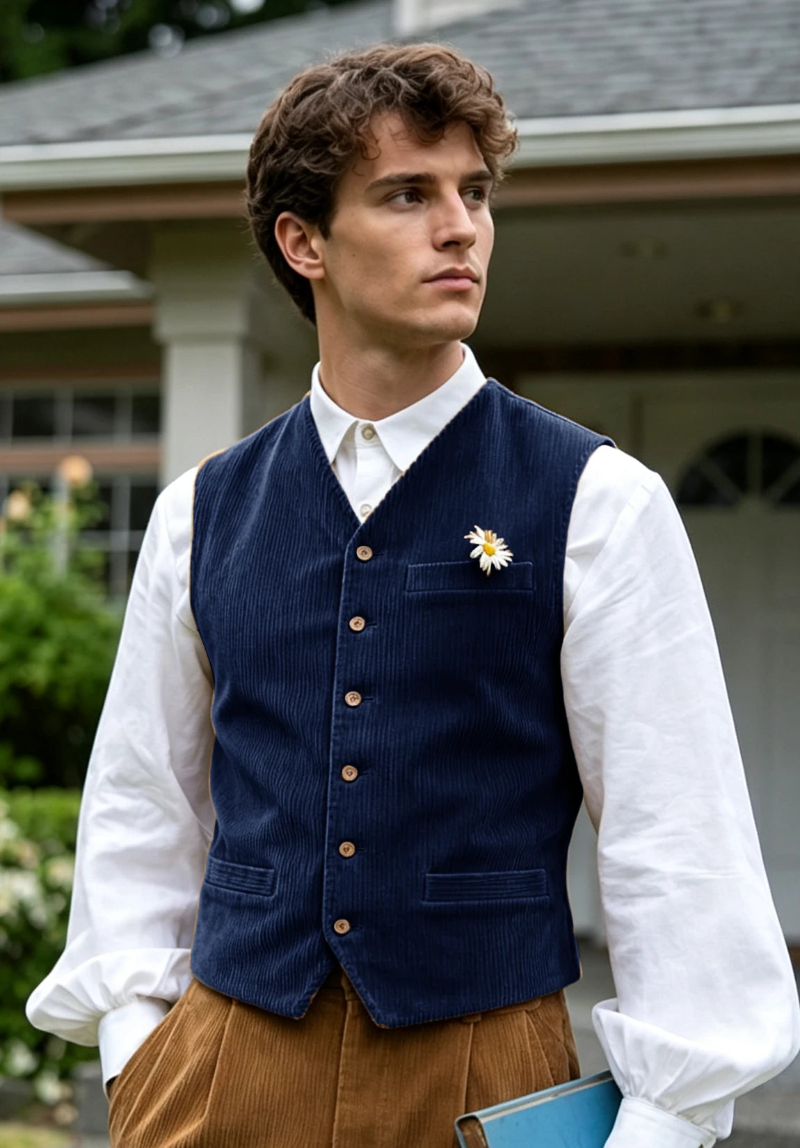 Men's navy vest