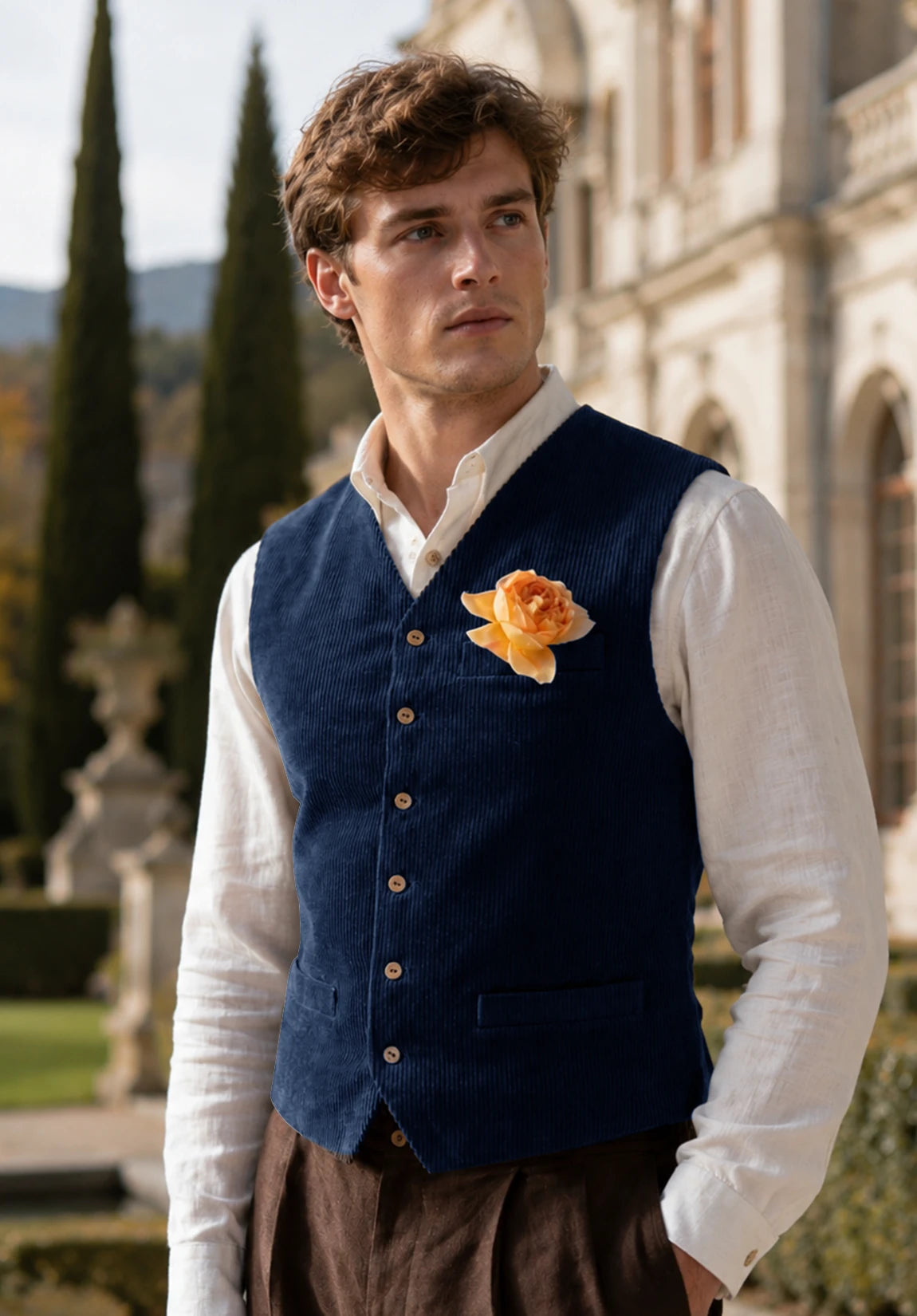Men's navy vest
