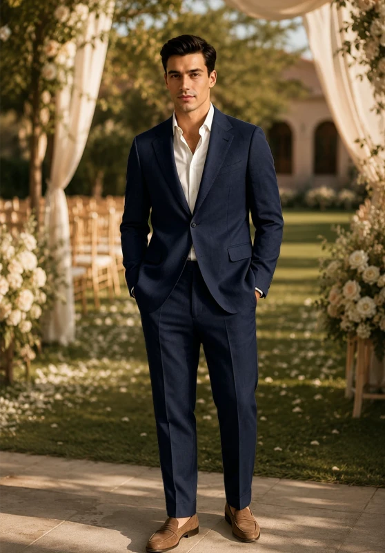 Men Linen Suit