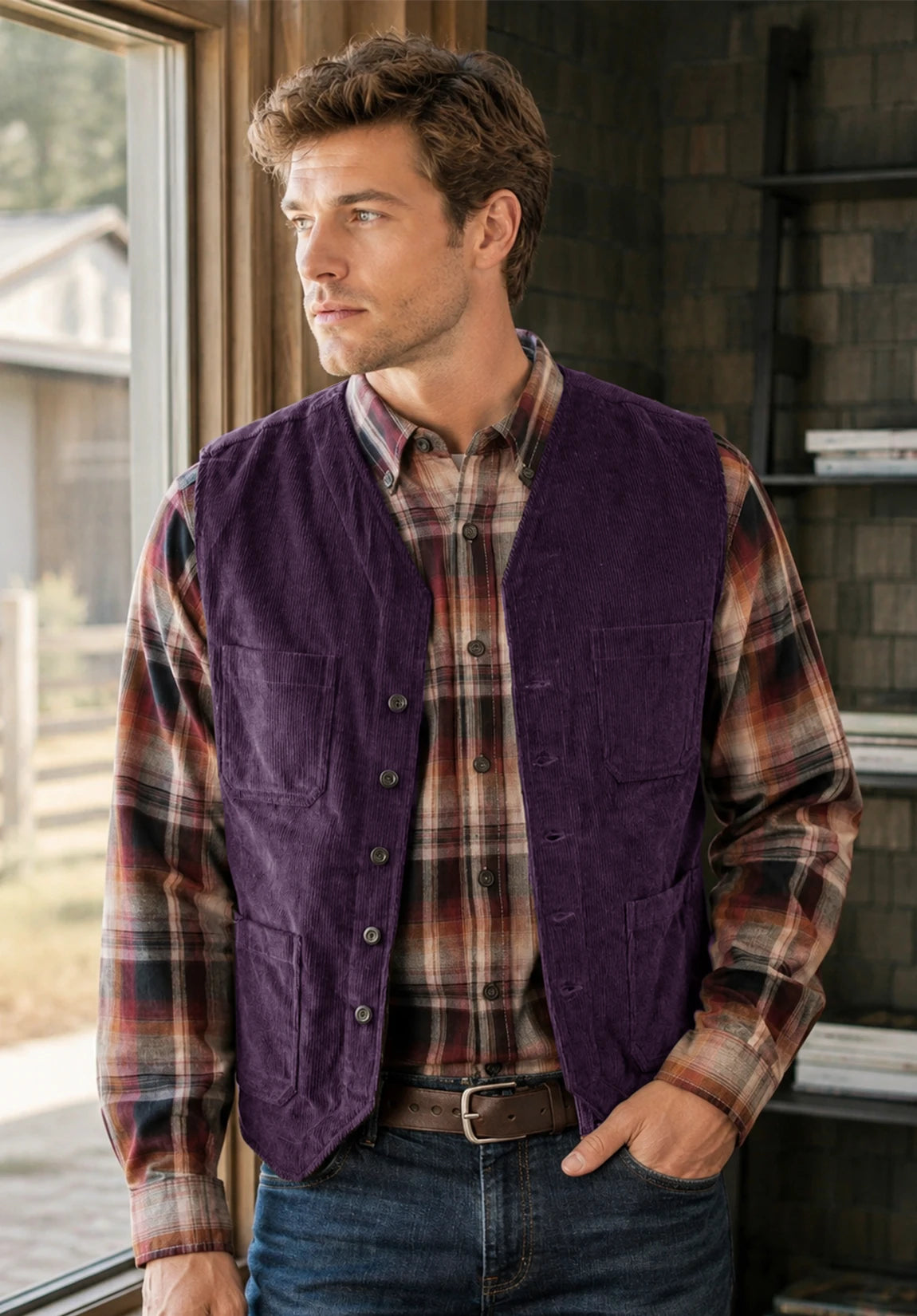 Men's purple vest