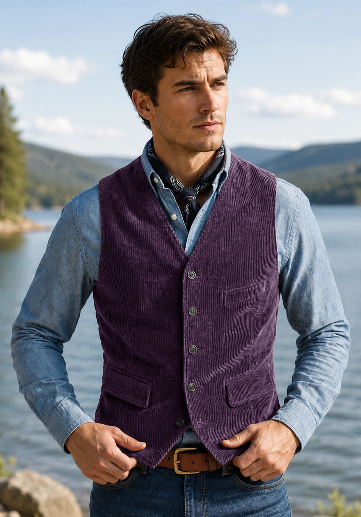 Men's purple vest