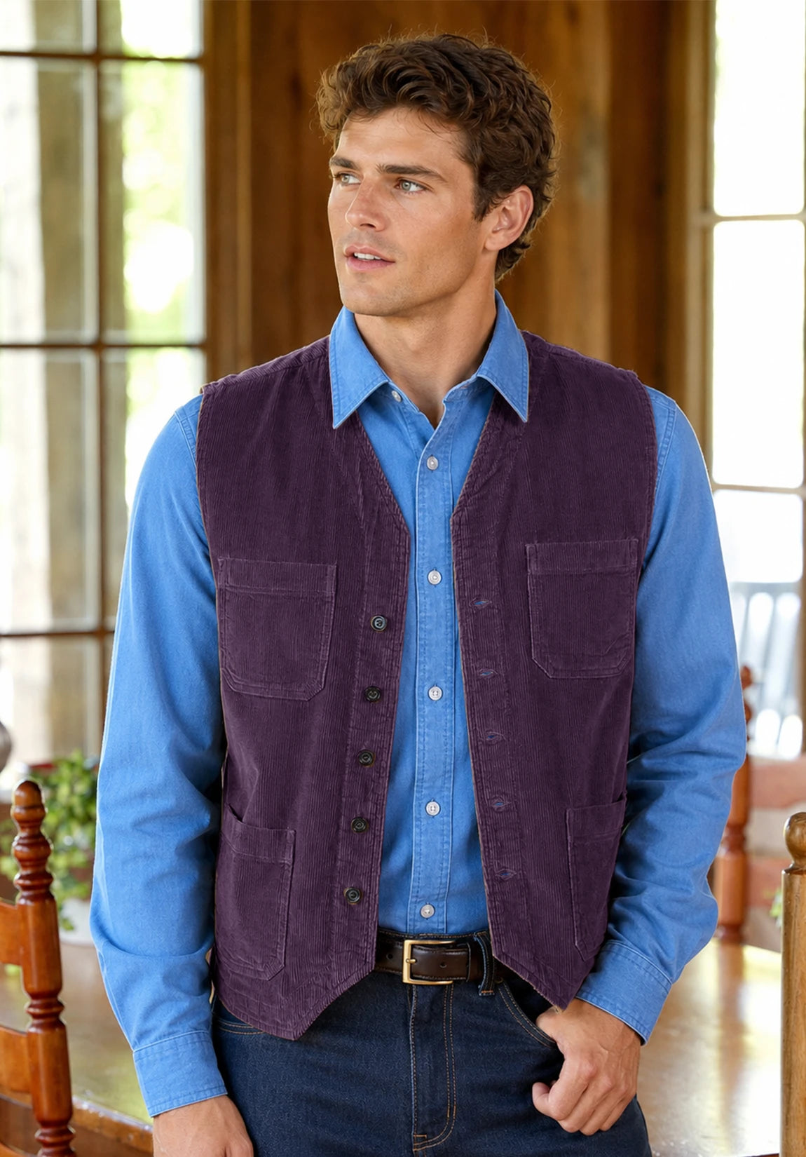 Men's purple vest