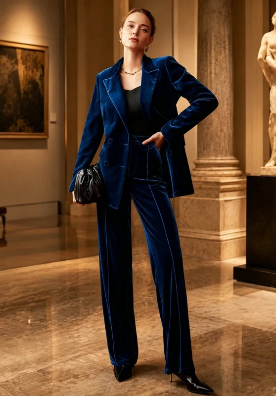 Women's Velvet 2 Piece Suit