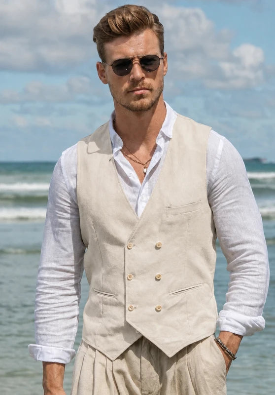 Men's Linen vest 
