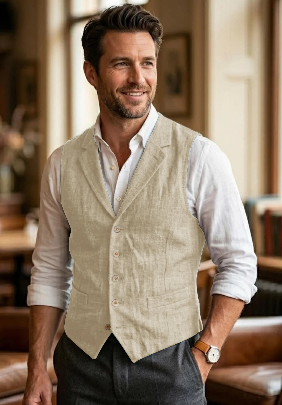 Men's beige vest