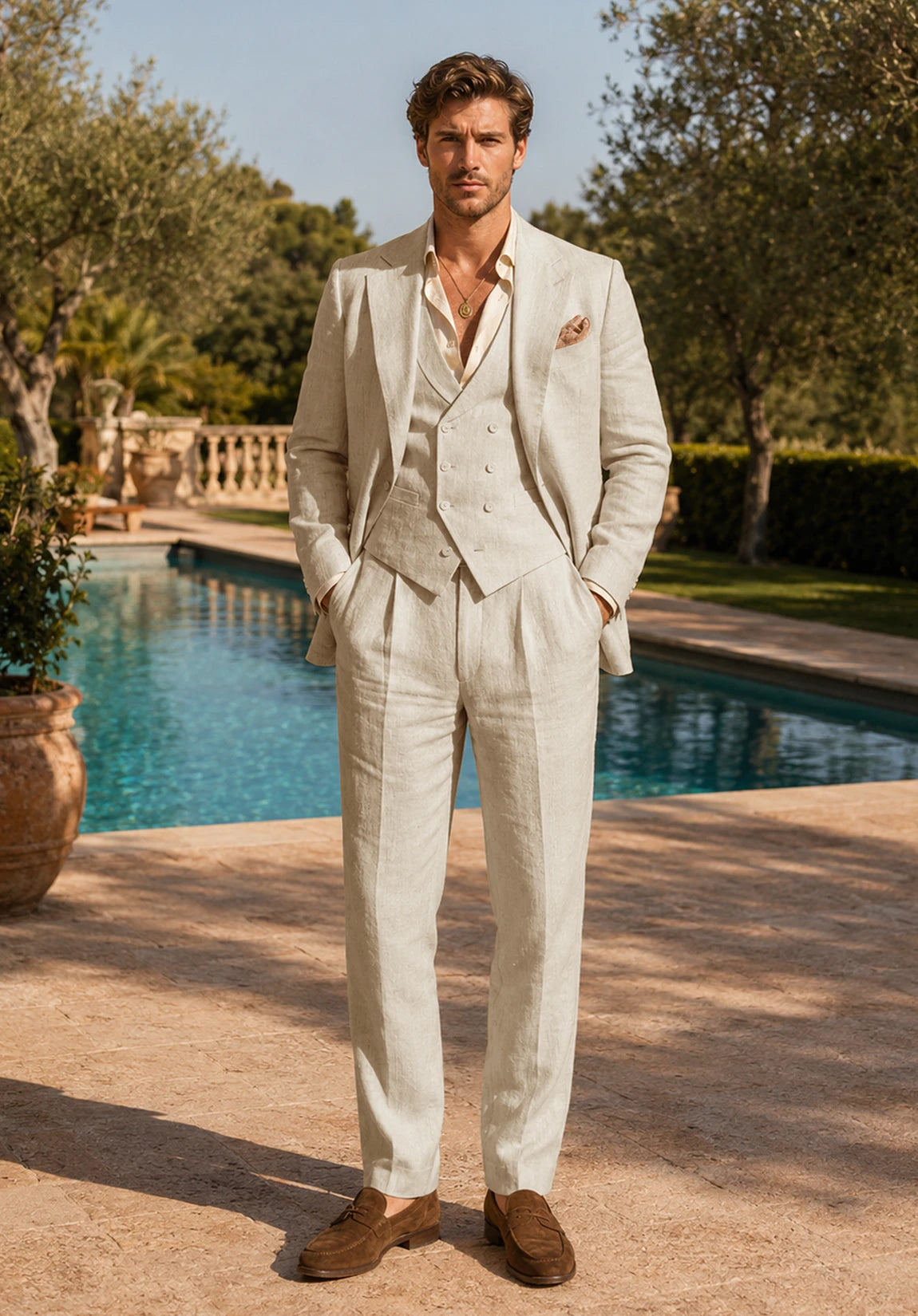 Men's beige  Suit