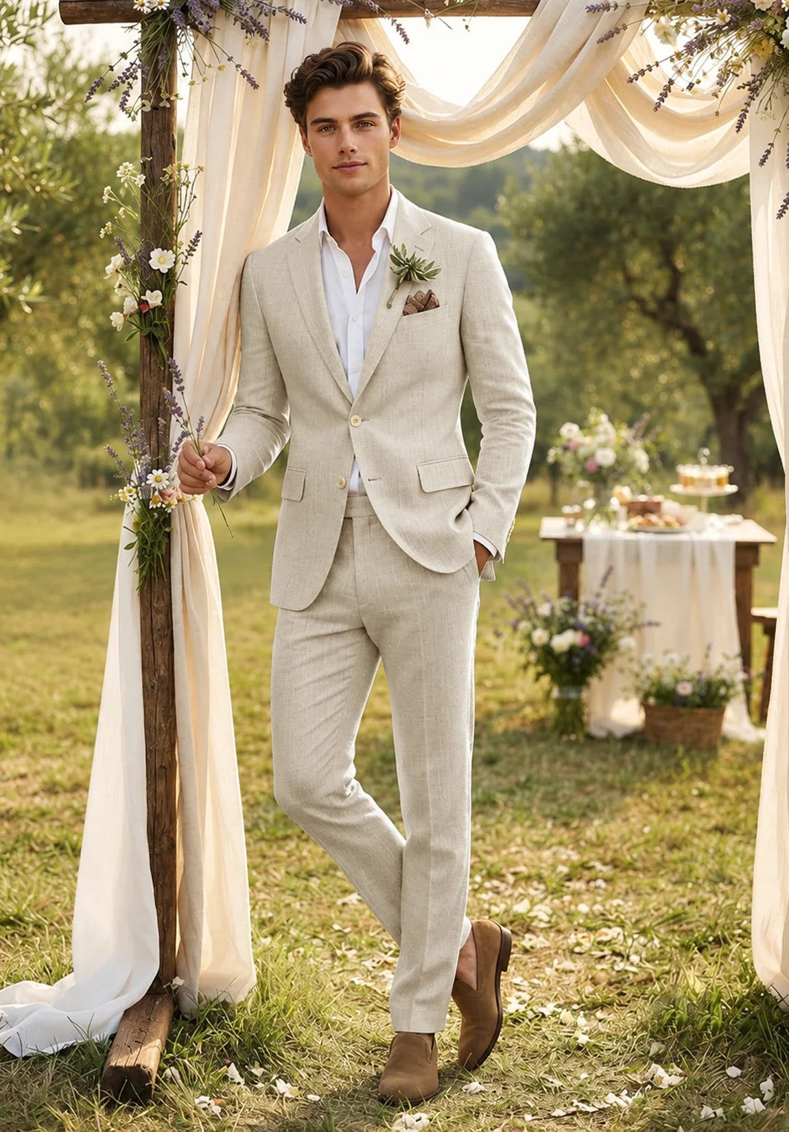 Men beige Suit