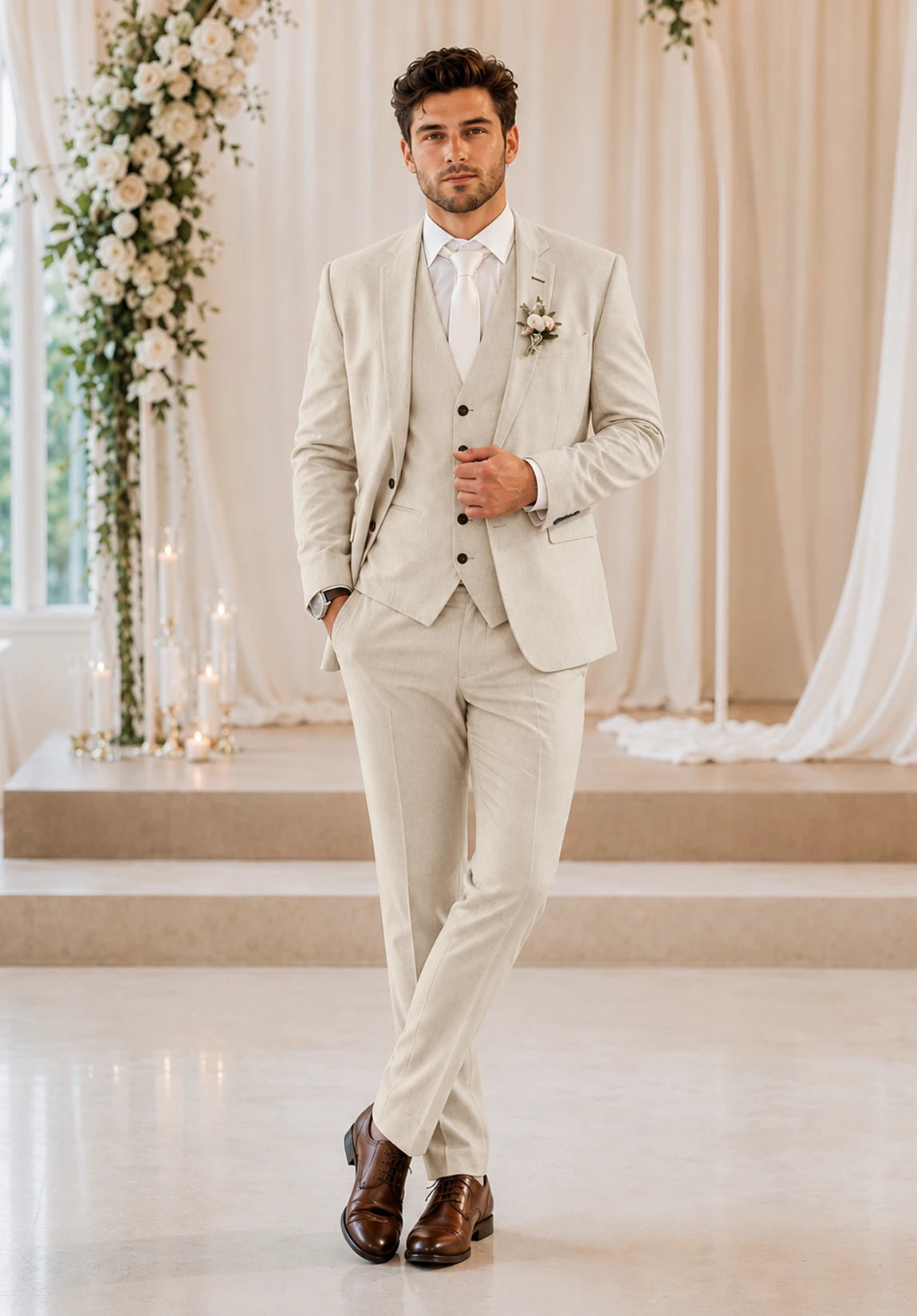 Men's beige Suit