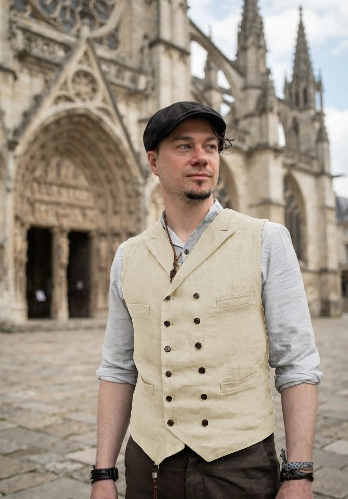Men's beige vest