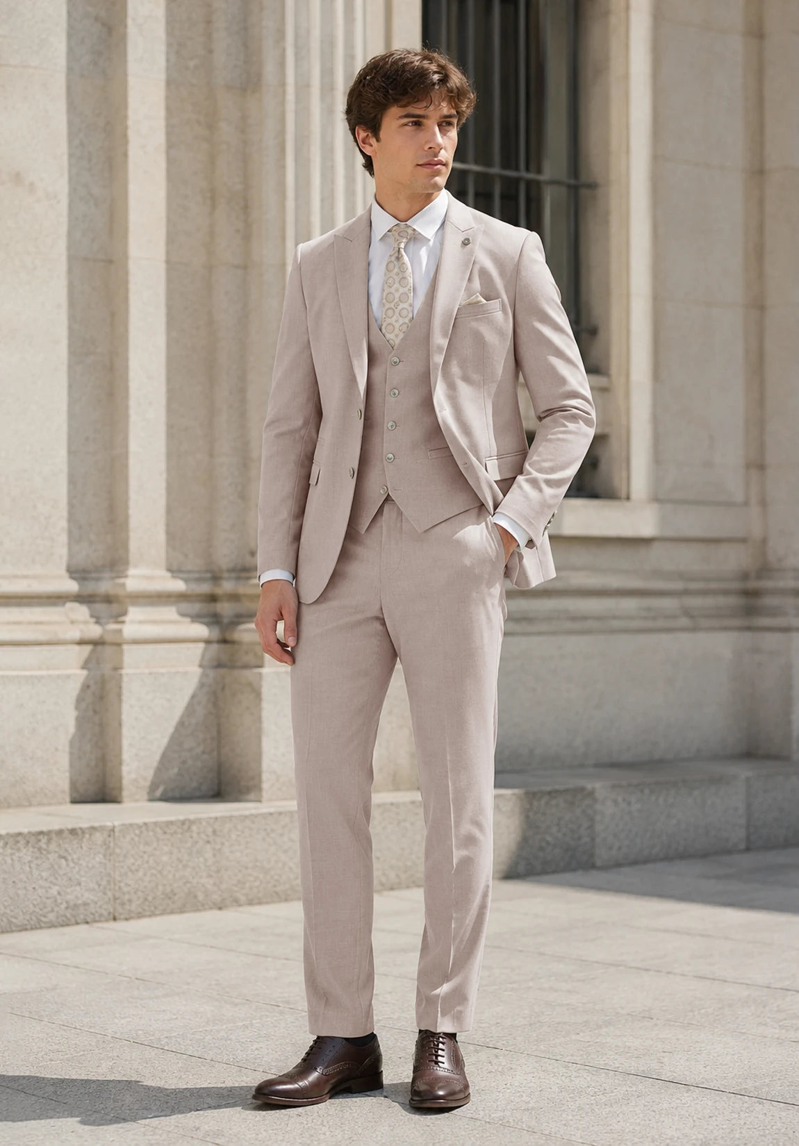 Men's beige Suit