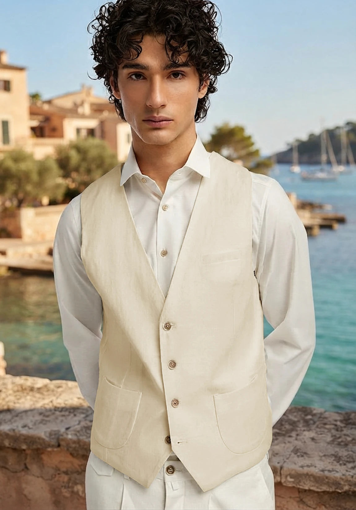 Men's beige vest