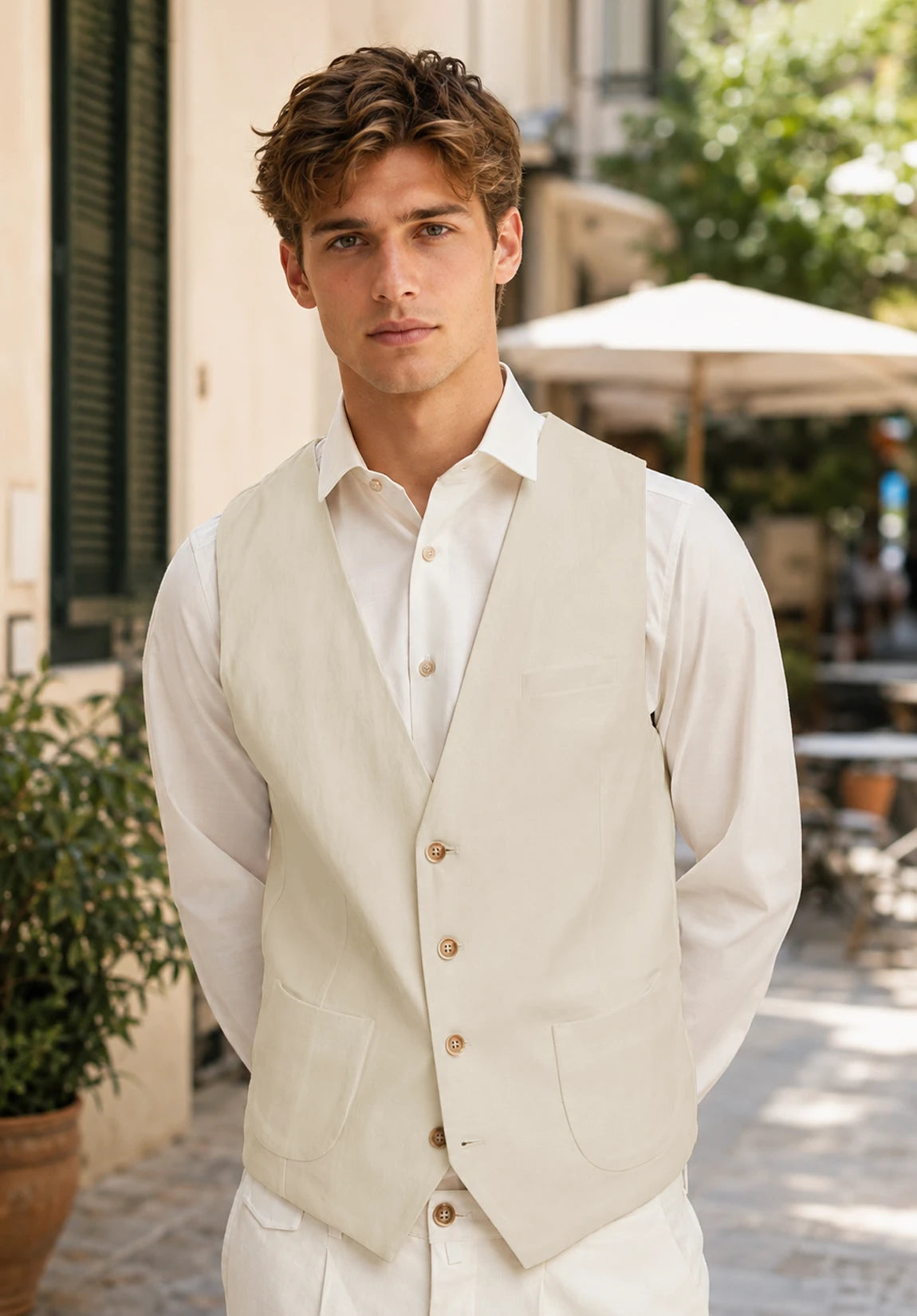 Men's beige vest