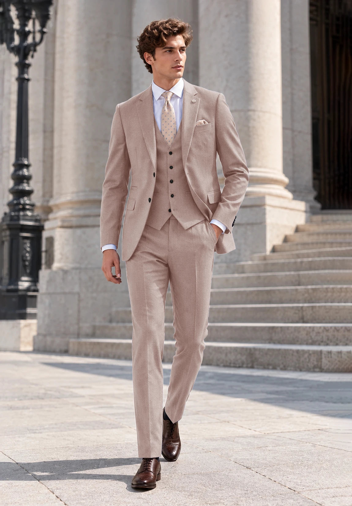 Men's beige Suit