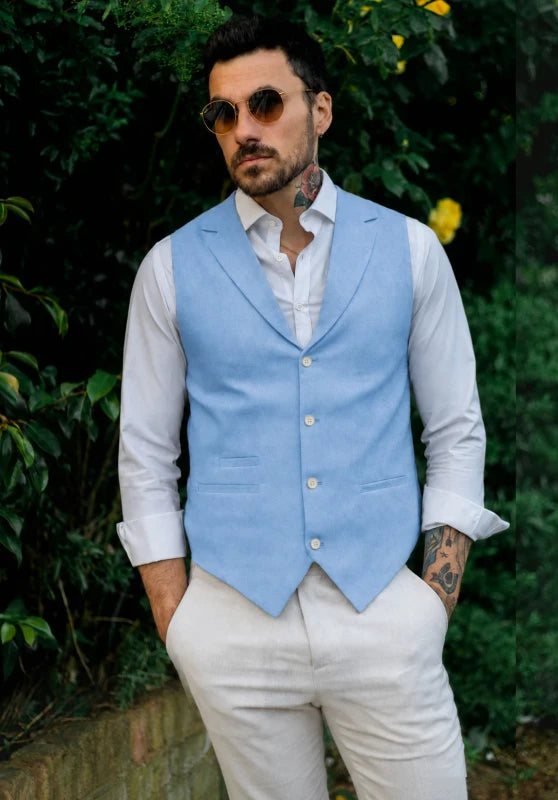 Men's Linen Vest
