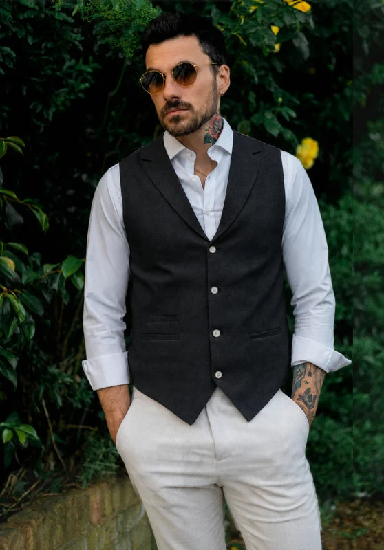 Men's Linen Vest