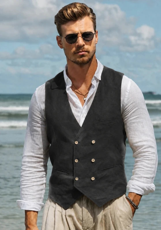 Men's Linen vest 
