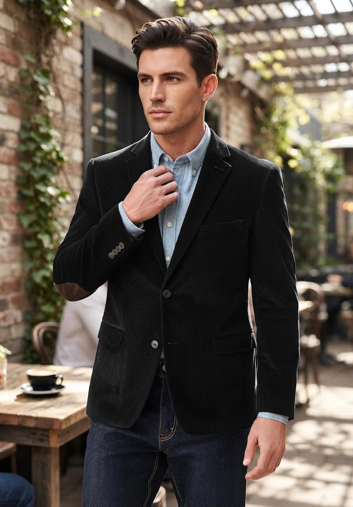 Men's black corduroy jacket