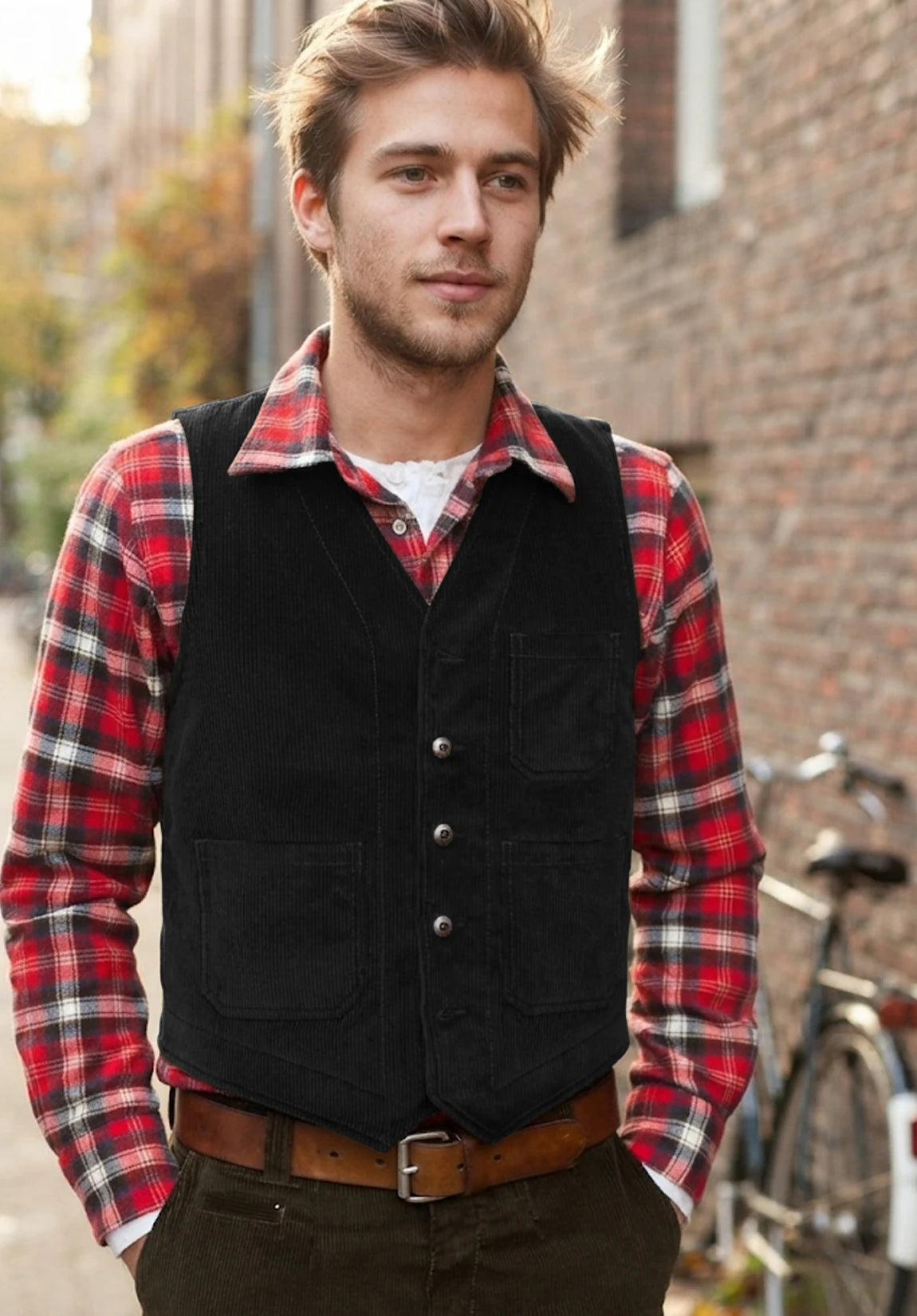 Men's black vest