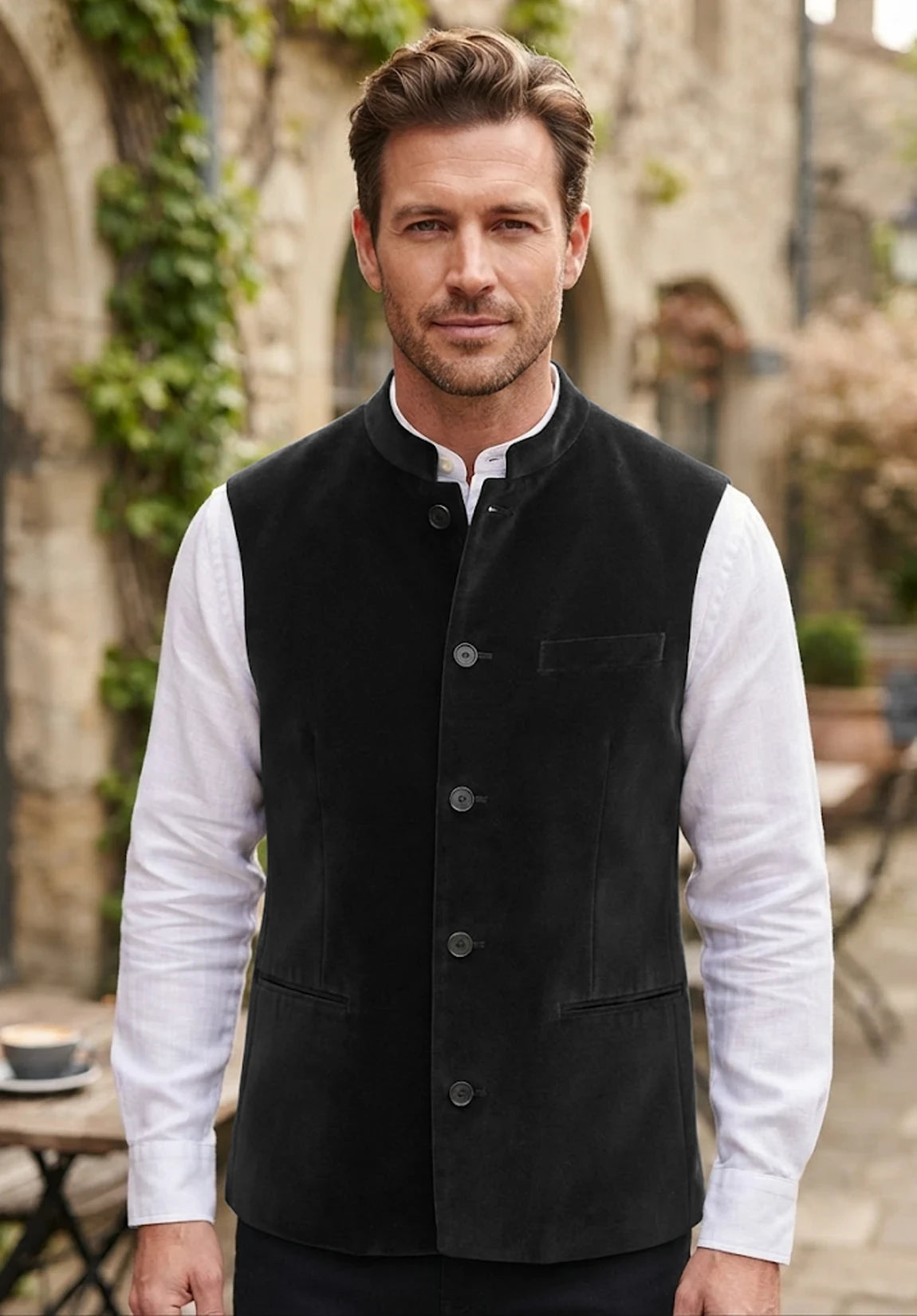 Men's black vest