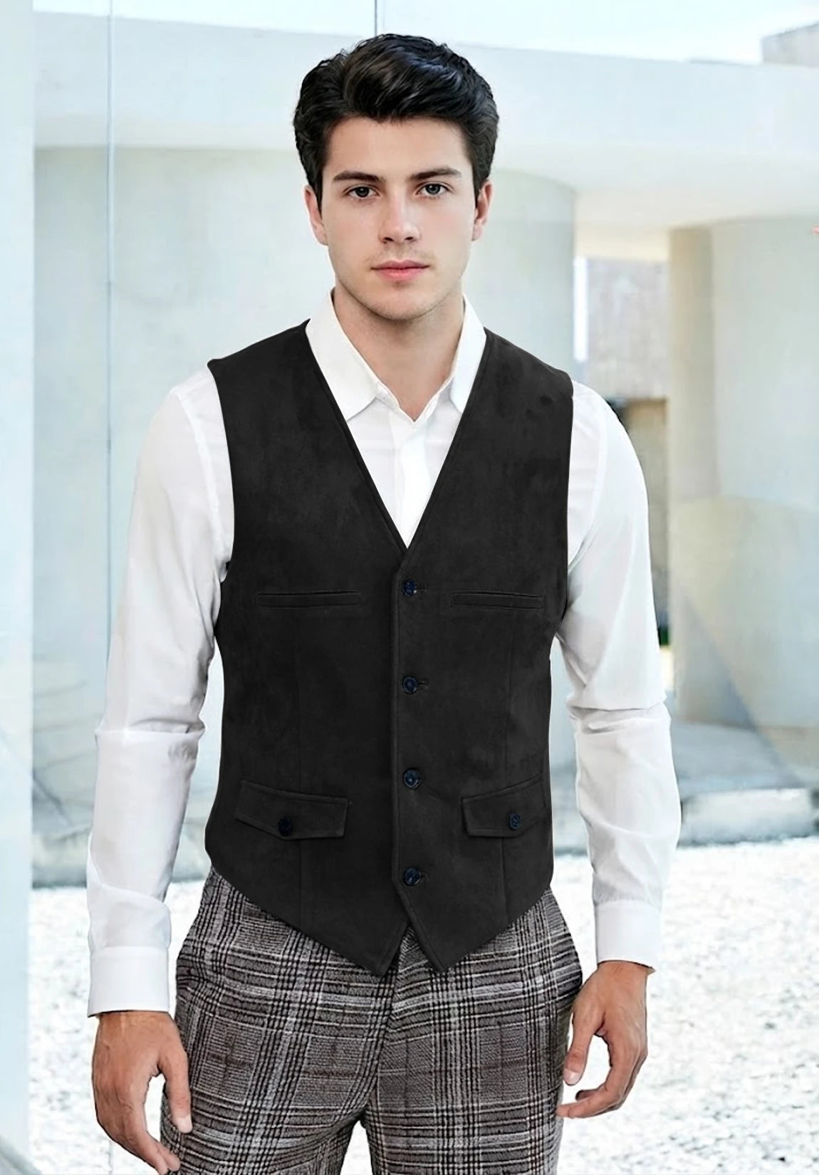 Men's black vest