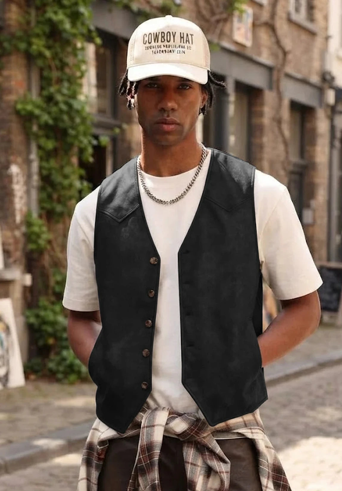 Men's black vest
