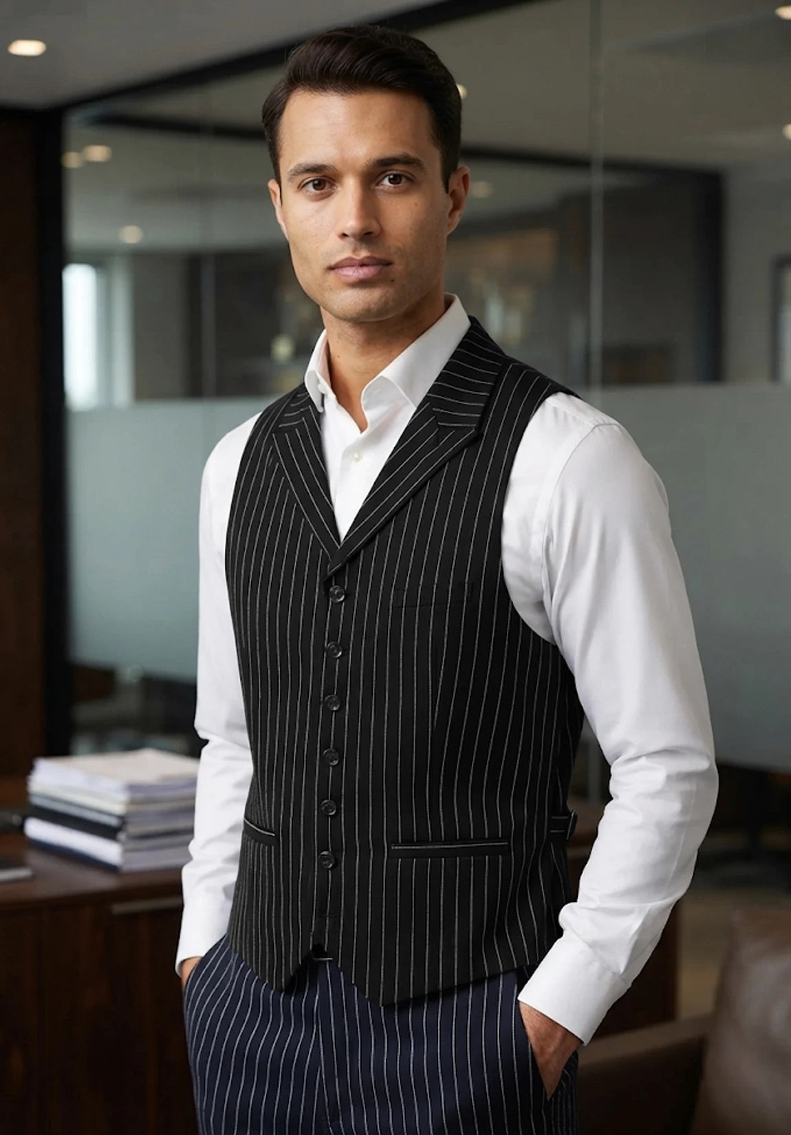 Men's black vest