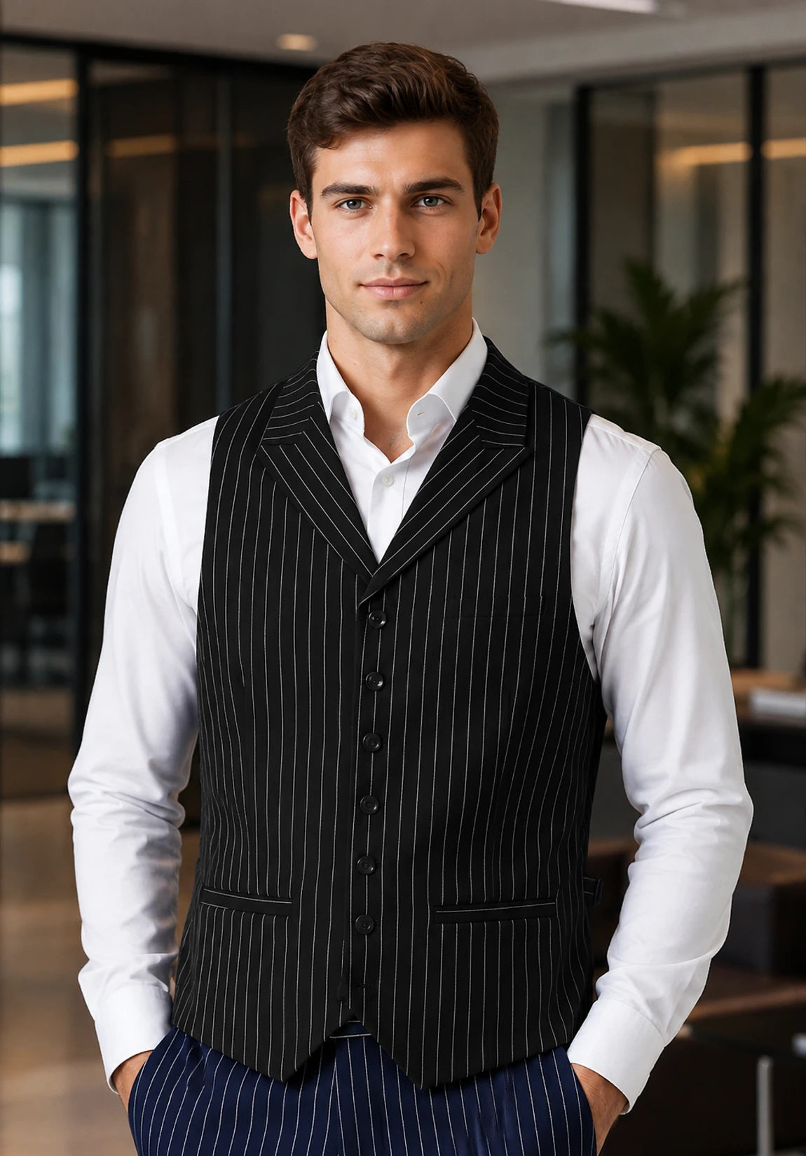 Men's black vest