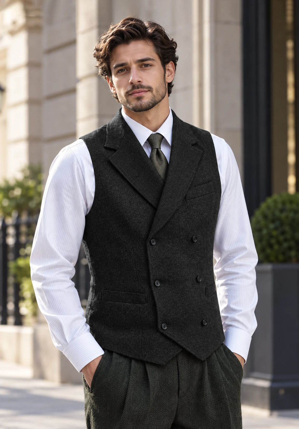 Men's black vest