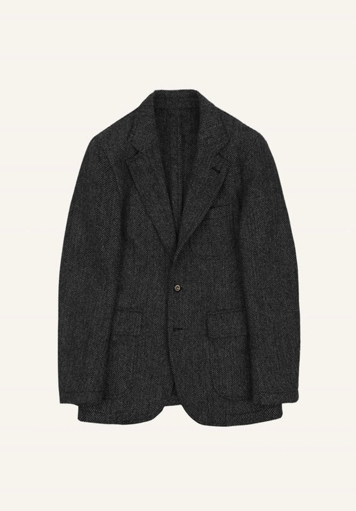 Men's black herringbone jacket