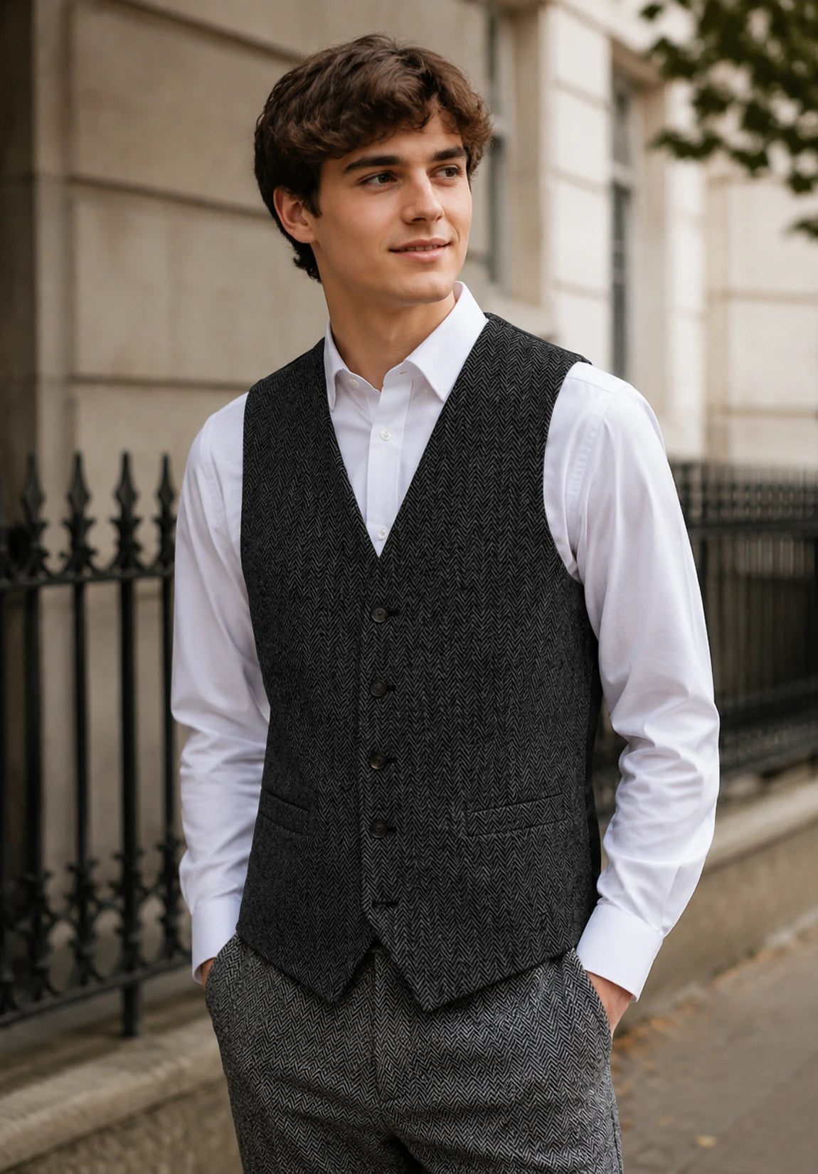 Men's black vest